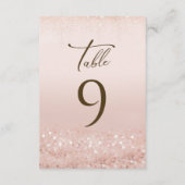 Numéros de table Pailletés Or Rose pour 70e Annive (Dos)