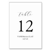 Numéros de table personnalisés avec nom et date (Par défaut)