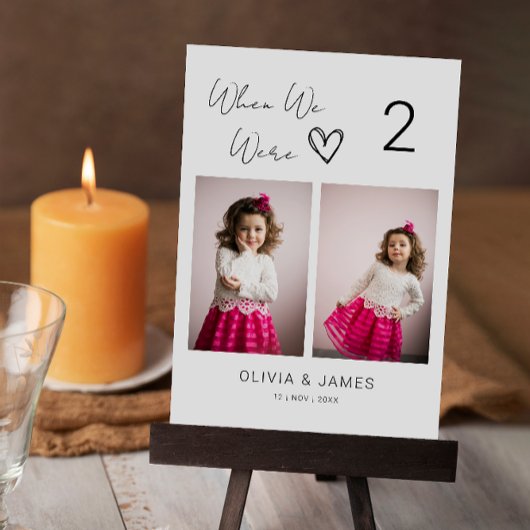 Numéros de table photo, numéros de table modernes,