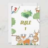 numéros de table pour Baby Shower sur les animaux  (Devant)