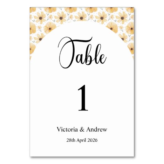 Numéros de table pour mariage (Par défaut)