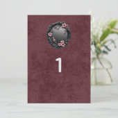 Numéros de table pour mariage gothique Dark Academ (Debout devant)