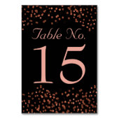 Numéros de table pour mariage | Points Confetti Or (Dos)