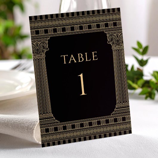 Numéros de table pour soirée la Grèce antique élég