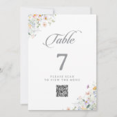 Numéros de table QR Code Jardin Fantaisiste de Fle (Devant)