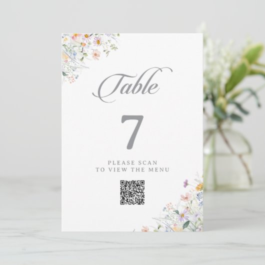 Numéros de table QR Code Jardin Fantaisiste de Fle (Debout devant)