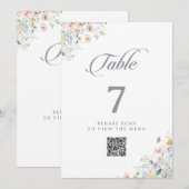 Numéros de table QR Code Jardin Fantaisiste de Fle (Devant / Derrière)