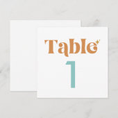 Numéros de table Rétro Moderne (Devant / Derrière)