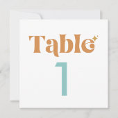 Numéros de table Rétro Moderne (Devant)