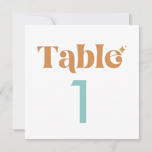 Numéros de table Rétro Moderne (Devant)