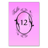 Numéros de table rose (Dos)