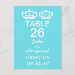 Numéros de table royale bleu