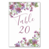 Numéros De Table Soft Purple Floral Réception De M (Par défaut)