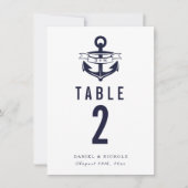 Numéros de table sur le thème nautique | Mariages (Devant)