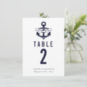 Numéros de table Thème Nautique | Mariages (Debout devant)