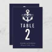 Numéros de table Thème Nautique | Mariages (Devant / Derrière)