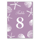 Numéros de table thème plage violette élégante coq (Par défaut)