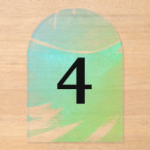 Numéros de table translucides élégants (Recto)