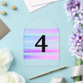 Numéros de table translucides élégants (Insitu (Mariage))