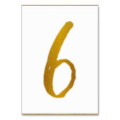 Numéros de table - Typographie de script brosse dé (Dos)