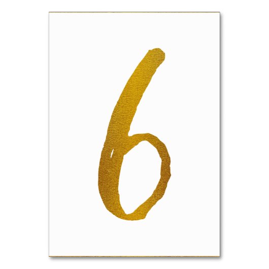 Numéros de table - Typographie de script brosse dé (Dos)