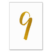 Numéros de table - Typographie de script brosse dé (Dos)