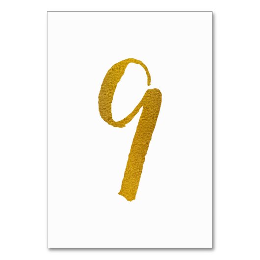 Numéros de table - Typographie de script brosse dé (Dos)