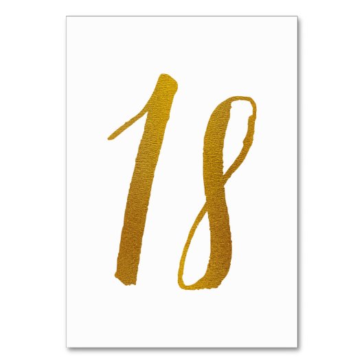 Numéros de table - Typographie de script brosse dé (Par défaut)
