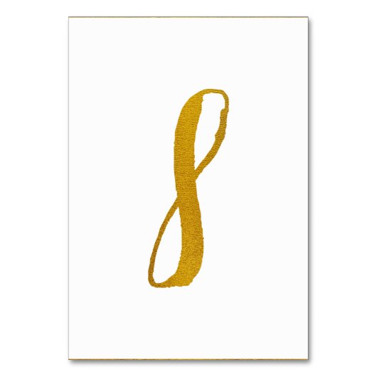 Numéros de table - Typographie de script brosse dé (Dos)
