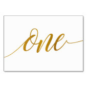 Numéros de table - Typographie Luxe (Faux Foil) 1 (Dos)