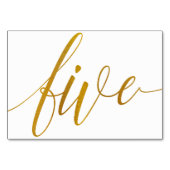 Numéros de table - Typographie Luxe (Faux Papier D (Dos)