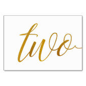 Numéros de table - Typographie Luxe (Faux Papier D (Dos)