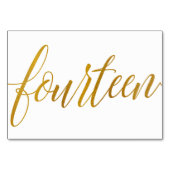 Numéros de table - Typographie Luxe - Feuille de f (Dos)