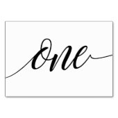 Numéros de table - Typographie Luxe (Noir) 1 (Dos)