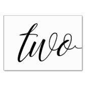 Numéros de table - Typographie Luxe (Noir) 2 (Dos)