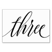 Numéros de table - Typographie Luxe (Noir) 3 (Dos)