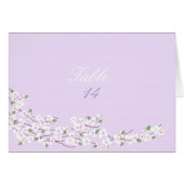 Numéros de table violet et blanc (Devant Horizontal)