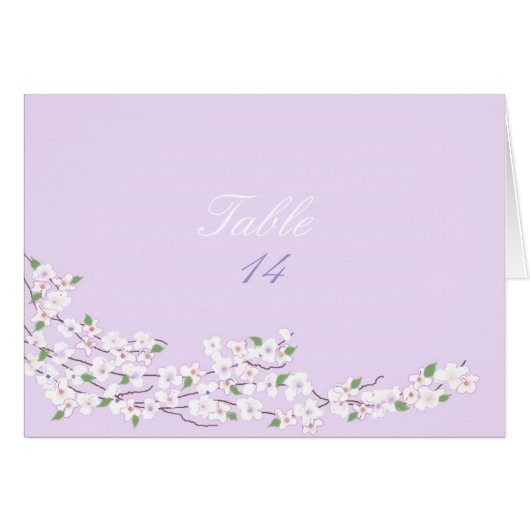 Numéros de table violet et blanc (Devant Horizontal)