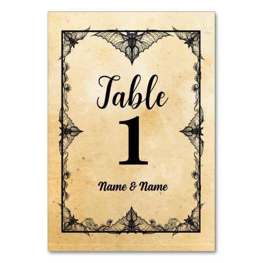 Numéros de tableau Cartes d'Halloween Mariages (Par défaut)