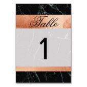 Numéros de tableau Cartes d'or Mariage en marbre n (Dos)
