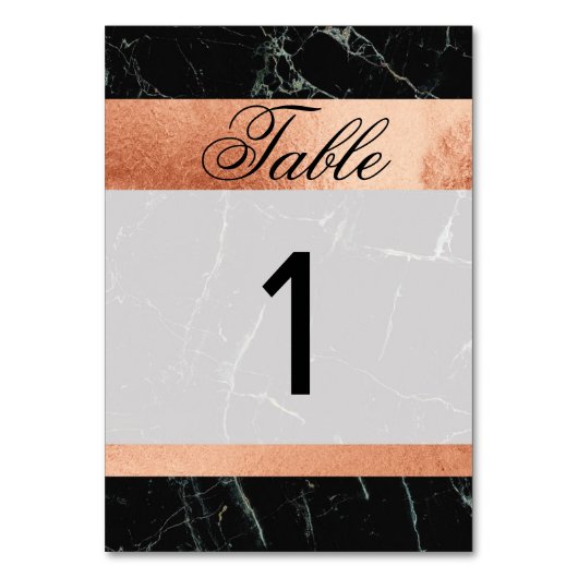 Numéros de tableau Cartes d'or Mariage en marbre n (Par défaut)