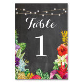 Numéros de tableau Mariage Aloha Cartes de calque  (Dos)