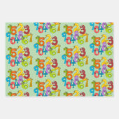 Numéros de visage amusant Papier d'enveloppement d (Devant)