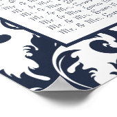 Numéros du tableau de sièges Damas - Alphabétique (Coin)