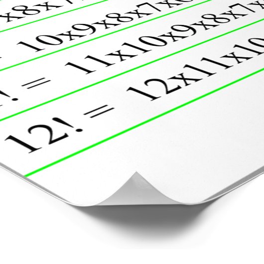 Numéros et leur affiche factorielle (Coin)