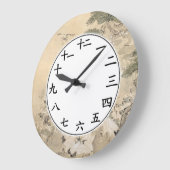 Numéros Japonais Numéro Kanji Horloge Grue Oiseaux (Angle)