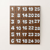 Numéros puzzle 1 à 30 numéros (Vertical)