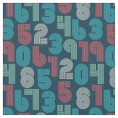 Numéros rétro Ultramarine tissu bleu (Fermer)