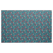 Numéros rétro Ultramarine tissu bleu (Fat Quarter)
