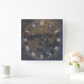 Numéros romains Carrés Zombies Horloge (Maison)